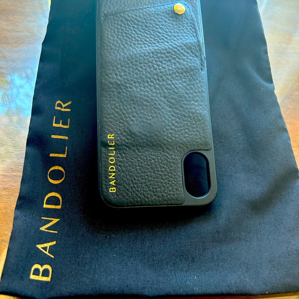 Emma pebbled, leather, Crossbody, bandolier and pouch. iPhone XS/X